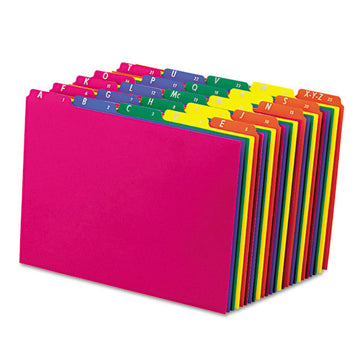 Pendaflex® Poly Top Tab File Guides, 1-5-cut Top Tab, A To Z, 8.5 X 11, Assorted Colors, 25-set freeshipping - TVN Wholesale
